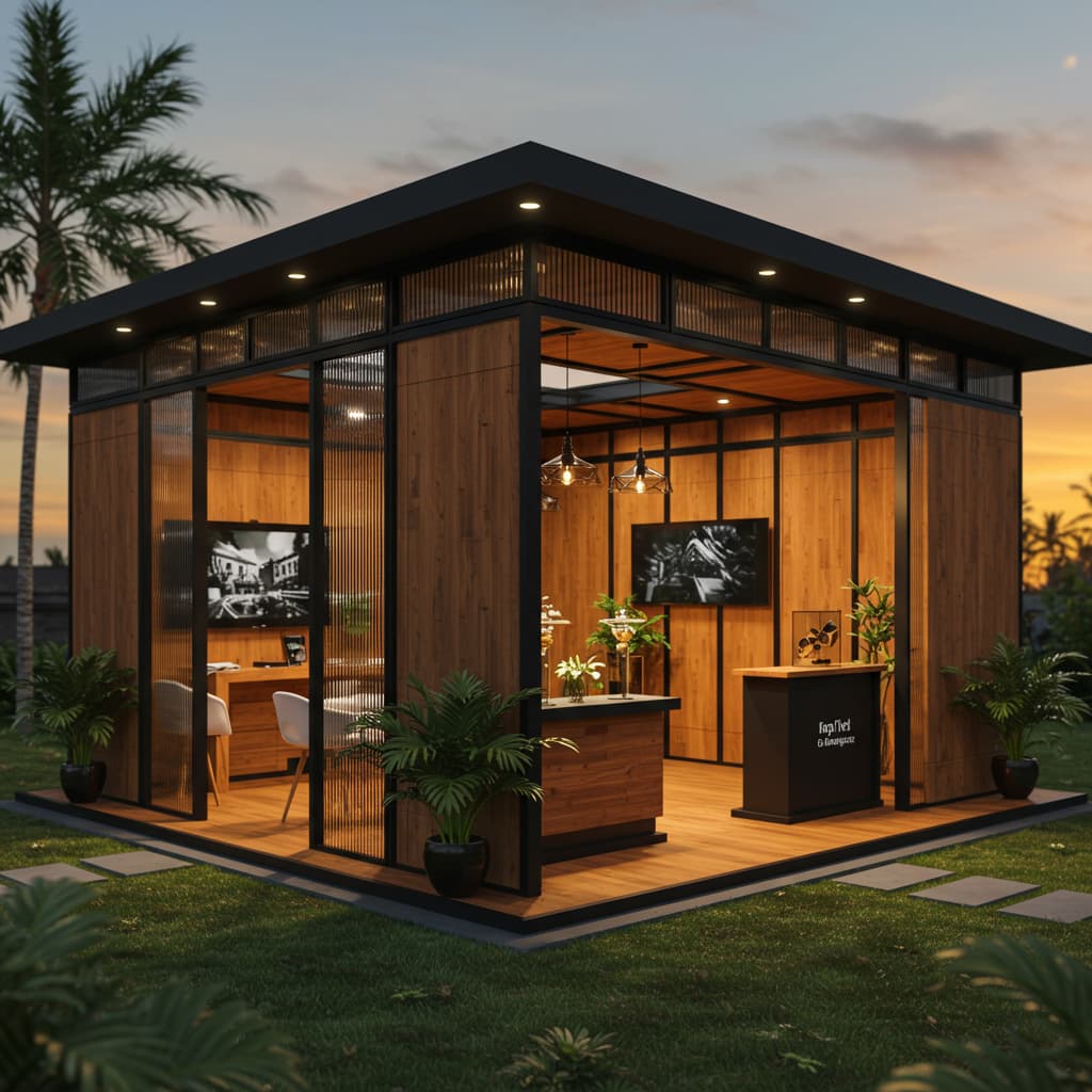 konstruksi booth Bali