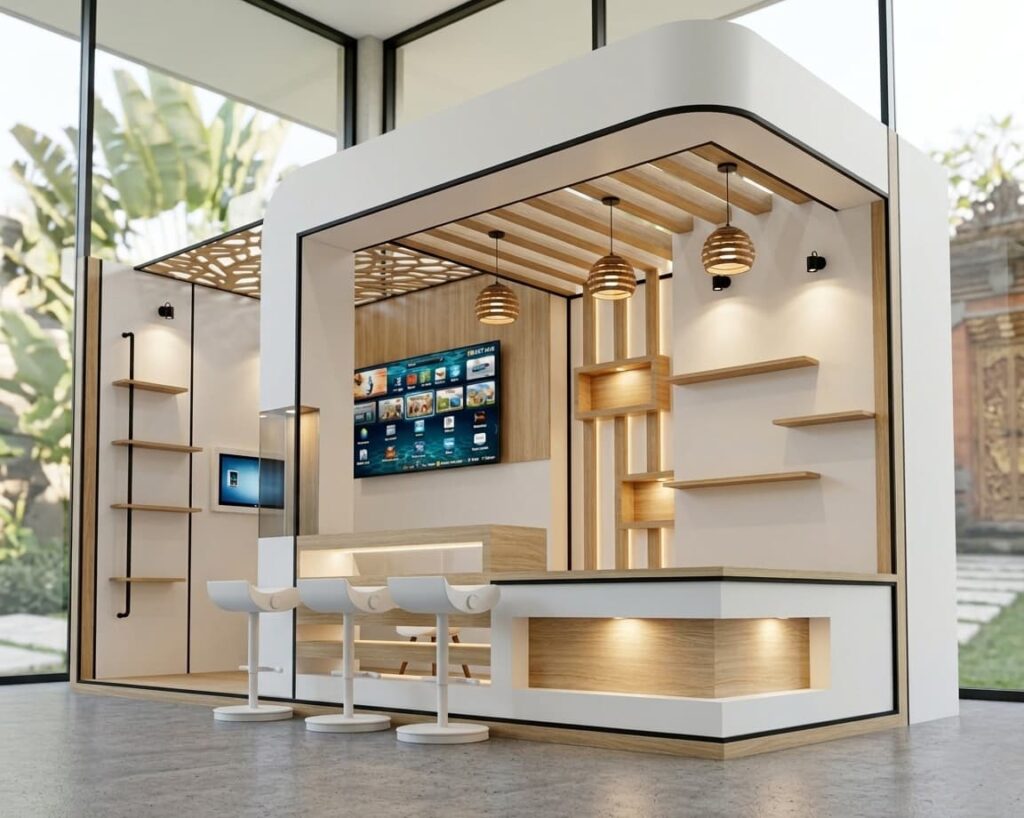 Booth Minimalis di Bali
