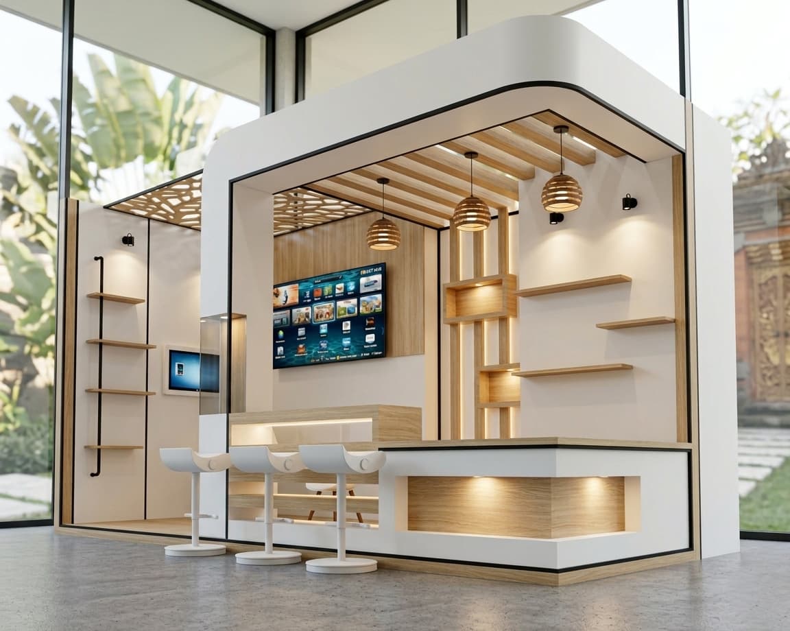 Booth Minimalis di Bali